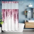 thumbnail image 6 of Red Willows No Hooks Shower Curtain with Snap-in Liner Watercolor Spring Falling Red Willows Leaf Plant Shower Curtains for Bathroom, Waterproof, Easy Install, Washable 54"x78", 6 of 9