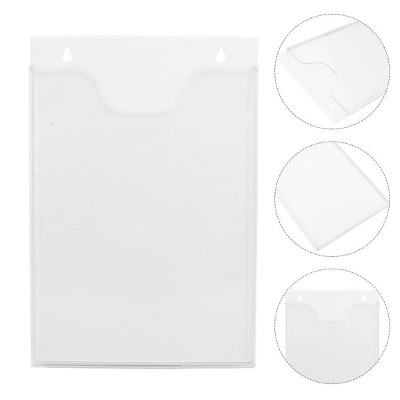 KALLORY Brochure Holder Acrylic Literature Holder Clear Rack Card Holder Wall Mount Holder