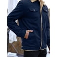thumbnail image 3 of Men's Winter Trucker Jacket Thick Thermal Cotton Warm Fleece Lined Coat with Flap Pockets, 3 of 8