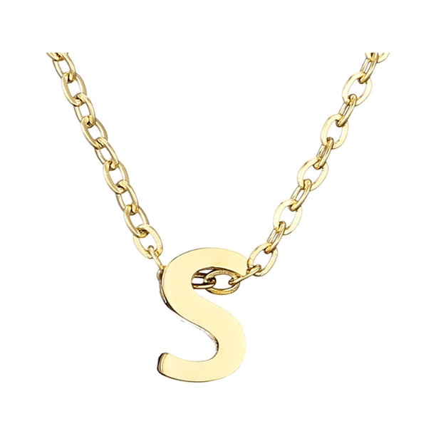Delicado collar de oro para las mujeres lindo nombre de la letra gargantilla collares para niñas joyas