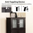 thumbnail image 4 of Bathroom Floor Storage Cabinet Kitchen Cupboard Brown, 4 of 8