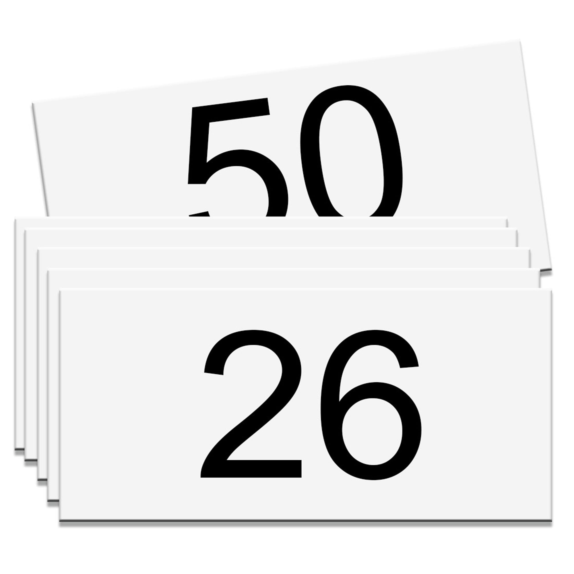 Washer Dryer Number Stickers Numbers 26-50 Decals 