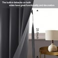 thumbnail image 2 of JIUZHEN Dark Grey Blackout Curtains for Bedroom with Tiebacks - Thermal Insulated Light Blocking Grommet Window Curtains for Living Room, 42 x 84 inches Long, Set of 2 Panels, 2 of 7