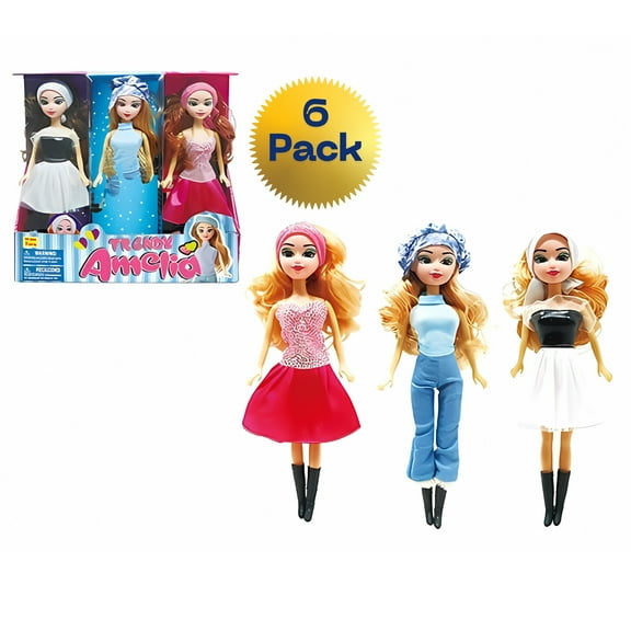 Cokos Amelia 12-Inch Fashion Doll Collection, 6 Dolls