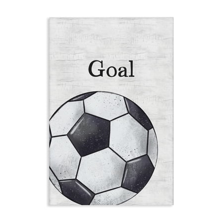 Stupell Industries Soccer Ball Goal Sports Painting Wrapped Canvas Art Print Wall Art 16 x 24