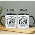 thumbnail image 3 of 50th Birthday Gifts for Men Women - 50th Birthday Decorations for Men - Vintage 1976 Coffee Mug - Born in 1976 Present Ideas - Turning Fifty Gift For Dad, Mom, Uncle, 3 of 6