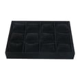 thumbnail image 1 of Bandeja de terciopelo para joyas, organizador de relojes, 12 compartimentos, almohadas para relojes, cajones y organizador de joyas. Negro, 1 of 9