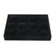 thumbnail image 1 of Bandeja de terciopelo para joyas, ideal para relojes, pulseras, cajones y organizador de joyas, 12 unidades. Negro, 1 of 9