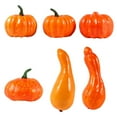 thumbnail image 1 of 6pcs Halloween Simulation Citrouilles Prop Décor de Citrouille pour la Maison (Style Mixte), 1 of 5