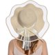 thumbnail image 2 of Sombrero de paja para mujer UV UPF50 Sombreros de playa de verano plegables de ala ancha para viajes Ormromra WMZL-1660-1, 2 of 7