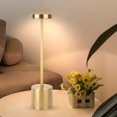 thumbnail image 1 of Lámpara de mesa LED Carga USB Regulable Protección ocular Luz nocturna junto a la cama (Oro), 1 of 5