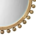 thumbnail image 4 of Benjara Mirror with Spherical Beads Accent and Wooden Frame, Brown, 4 of 5