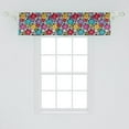 thumbnail image 2 of Ambesonne Floral Window Valance, Flowers and Floral Elements, 54" X 12", Charcoal Grey and Multicolor, 2 of 3