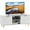 White, variant on HOMCOM TV Stand with 2 Open Shelves and 2 Cabinets for 55 Inch TV, Black