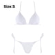 thumbnail image 2 of Traje de baño de dos piezas para mujer, traje de baño sexy con cuello halter y tiras, conjunto de bikini de triángulo, traje de baño de color sólido dividido, tejido de poliéster sensual, 2 of 8