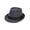 Gray-2, variant on Deago Fedora Hats for Men Women Classic Short Brim Felt Manhatta Hat Panama Dress Fedora Hat with Feathers Band (Black)