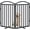 Black-【2 Panels】40''W × 32''H, variant on Metal Freestanding Dog Gates With Door  32'' Height Outdoor Indoor Fences Extra Wide Foldable Puppy Gate For Stairs (white 【4 Panels Door】 80''w * 32''h)