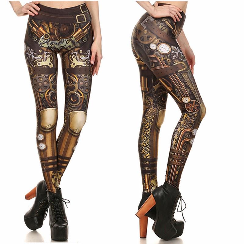 Icream Women Steampunk Retro Leggings 