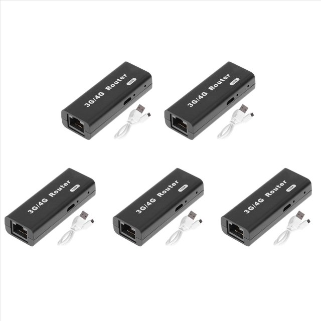 5X Mini Portátil 3G/4G WiFi Wlan Hotspot WiFi Hotspot 150Mbps RJ45 USB Router Inalámbrico con Cable USB