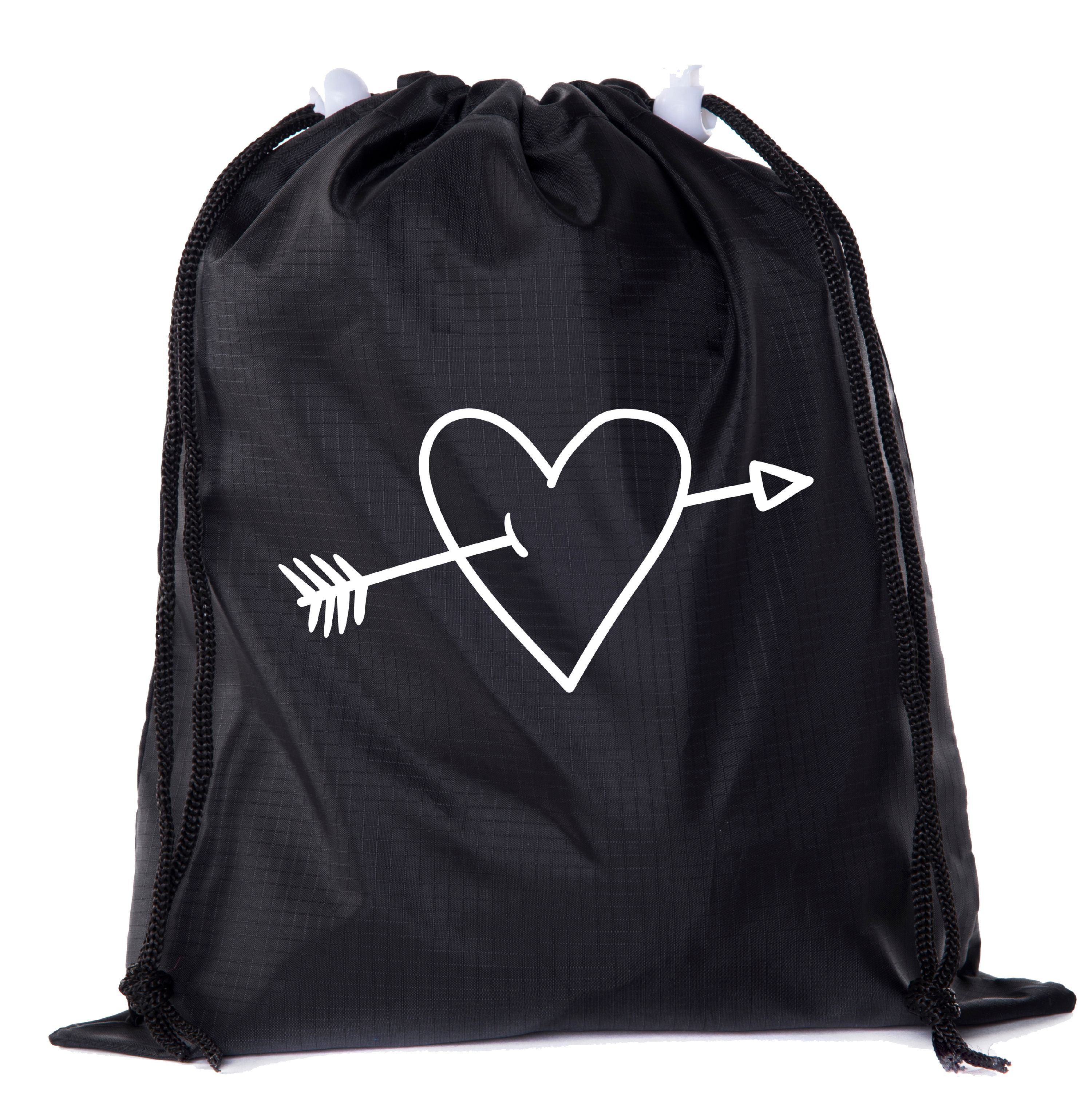 24 Pack Valentine's Day Drawstring Gift Bags - Heart Pattern, 16.5x13.4 Inches, Polyester Favor Backpacks (6 Styles)