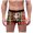 Brique Rouge, variante sur sous-Vêtements Lavables pour Hommes, Strings Confortables, Caleçons Courts à Carreaux Cool pour Noël, Ajustement Drôle, Taille Mi-Haute, Vert TG
