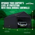 thumbnail image 3 of Caravan Canopy Domain 10x20 Ft Carport Tent Sidewalls, Black (Roof & Canopy Not Included), 3 of 9