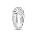 thumbnail image 3 of Diamond Princess 10kt White Gold Mens Round Diamond Channel-set Wedding Band Ring 1/2 Cttw, 3 of 4