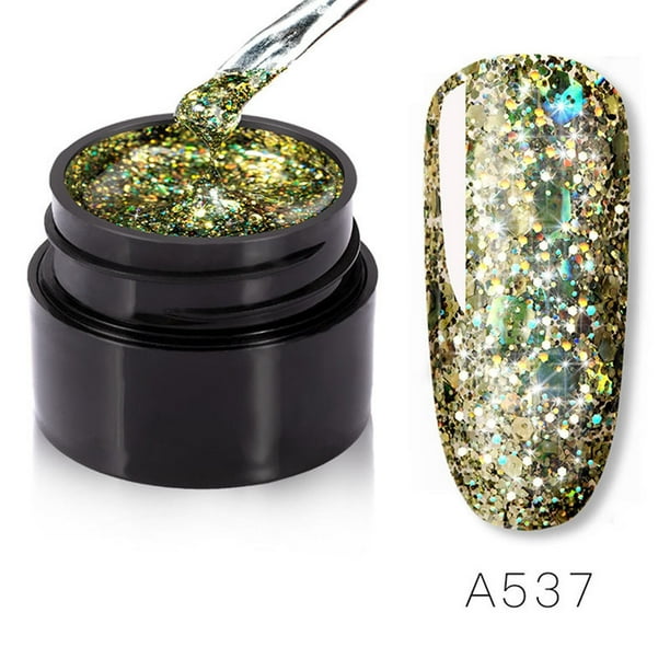 Gel de diamante brillante de larga duración de 5 ml para diseño de uñas, lámpara LED/UV, pasta para uñas