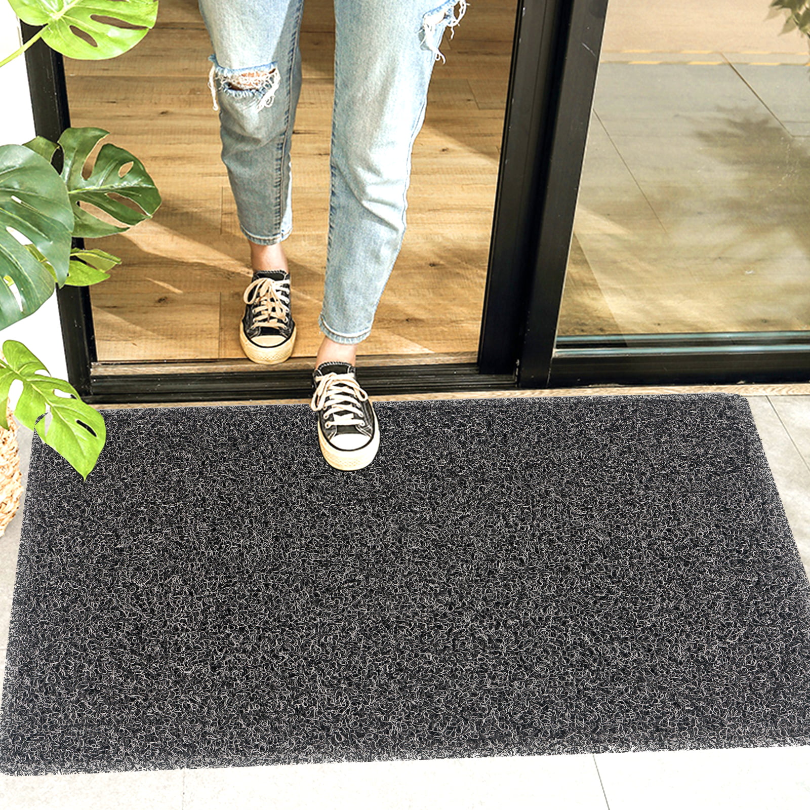 Mat Floor Rug Door Welcome Doormat Indoor Outdoor Rubber Entrance Non-Slip 18x30 