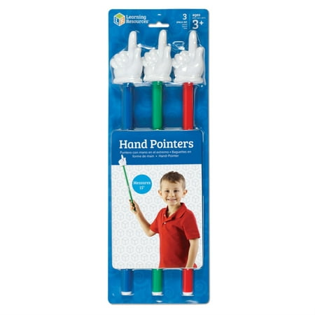 Learning Resources Hand Pointers - Set of 3, PreK and Kindergarten Teachers, Back to School