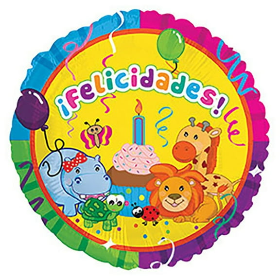 17 inch Felicidades Selva Foil Mylar Balloon - Party Supplies Decorations