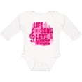 thumbnail image 3 of Inktastic Life Song Love Music PNK Girls Long Sleeve Baby Bodysuit, 3 of 5