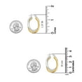 thumbnail image 5 of LeCalla 925 Sterling Silver Hypoallergenic Two-Tone Intertwining Oval Shape Click-Top Hoop Earrings for Women and Teen 35MM, 5 of 7