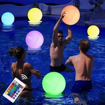 Inflatable LED Light Ball with Remote Control, 16 Color-Changing Waterproof Outdoor Decor for Pool Party Beach, Portable Light-Up Sphere for Themed Events and Backyard Gathering