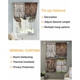 thumbnail image 3 of Brown Wooden Door Tie Up Curtains for Window, Thermal Insulated Balloon Shade Adjustable Rod Pocket Curtains Valance Panels for Kitchen Bathroom Cafe 52 x 63 Vintage Farmhouse Wood Idyllic, 3 of 6