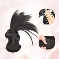 thumbnail image 5 of Feathered Messy Bun Hair Piece Clip On Synthetic Chignon Updo Extension for Women Elegant Headwear Accessory, 5 of 7