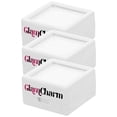 thumbnail image 1 of Caja Resistente para Joyería GlamWhite3 3Pzas Blanco 3x3x1.7cm Plástico Interior Terciopelo Joyero con Logo., 1 of 2