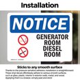 thumbnail image 3 of (2 Pack) Generator Room Diesel Fuel Sign, 3 of 7