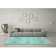 thumbnail image 3 of Ahgly Company Indoor Square Abstract Light Blue Modern Area Rugs, 8' Square, 3 of 4