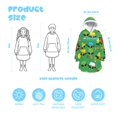 thumbnail image 3 of Alien and Pizza Bright Green Pattern Lamb Fleece Blanket Hoodies for Teens ,Teens Oversize Sherpa Wearable Hooded Blanket Sweatshirt with Super Pockets, 3 of 6