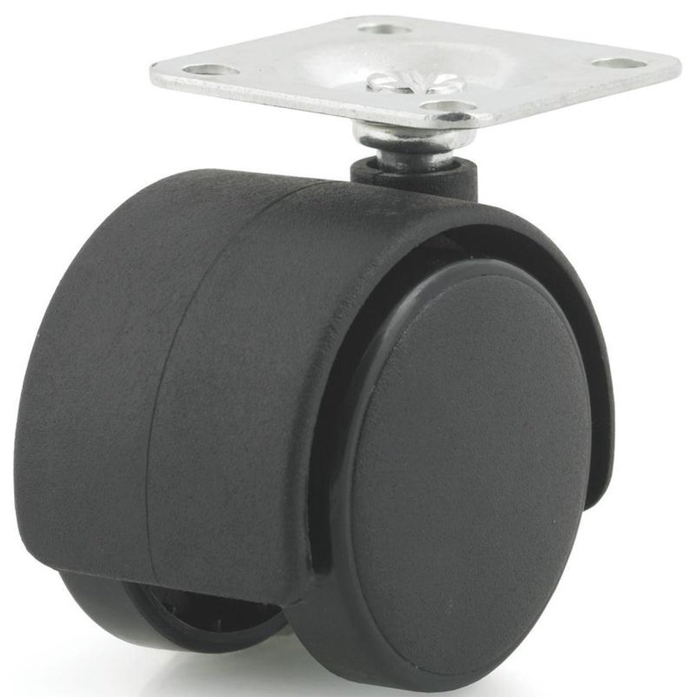 DH CASTERS CT15P1BK Swivel Caster, 11/2 in Dia Wheel, 70 lb Weight