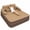 Brown, variant on Hurber Queen Size Air Mattress with Built-in Pump & Headboard, 18 in Portable Inflatable Bed with Cup Holders for Home Guests Outdoor