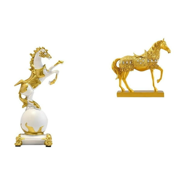Figura de escritorio,Estantería con estatua de caballo para escritorio,oficina y decoración del hogar.,Figura decorativa de escritorio de resina para decoración del hogar,Estatuas de