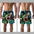 thumbnail image 3 of luoweisi Men's Beach Shorts Quick Dry Swim Trunks with Mesh Lining Frog 2XL, 3 of 5