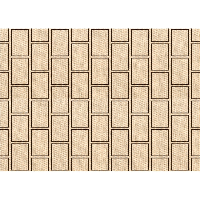 Ahgly Company Tapis d'Intérieur Lavables en Machine Rectangulaire Transitionnel Brun Bronze, 3' x 5'