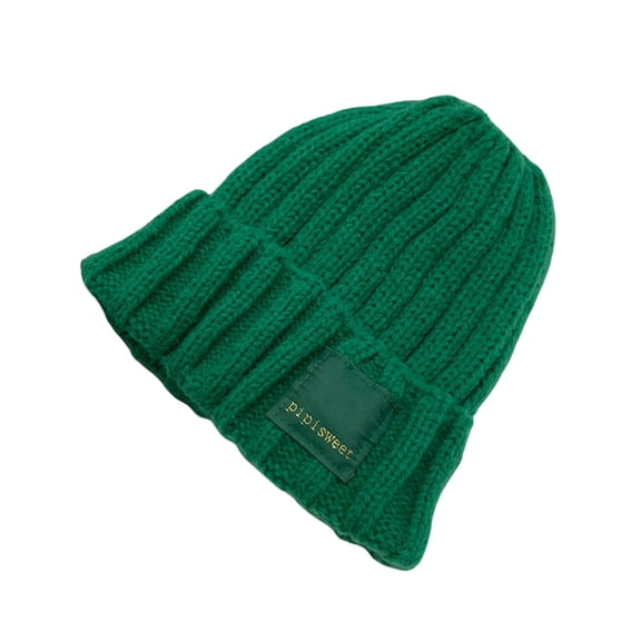 Beanie for Men Women Bonnet for Sleeping Cycling Cap Cable Knit Beanie Stocking Cap Indoors and Outdoors Lightweight Beanie Running Hat Winter Knitted Hat Crochet Skull Cap Cute Hats Green One Size