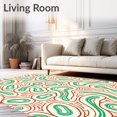 thumbnail image 2 of ODIKA 3'x5' Machine Washable Non-Slip Area Rug, Fun filled Roadway Network Featuring Classic Car Journey Motifs High Traffic Rug, Red, 696170, 2 of 5