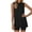 Black, variant on Tumotour 2 Piece Outfits Set For Women Casual Summer Sleeveless Tunic Top Crewneck Shorts Lounge Sets Loose Women Beach Fashion 2025