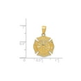 thumbnail image 4 of 14k Yellow Gold Firefighter Maltese Cross Pendant with Helmet Axe Ladder Hydrant Symbols for Men, Fire Service Jewelry, Heroism Emblem, First Responder Necklace, 4 of 6