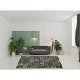 thumbnail image 2 of HomeRoots 486872 8 x 10 ft. Checkered Stain Resistant Rectangle Area Rug, Block Beige & Teal, 2 of 5